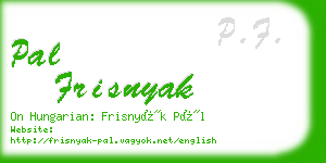 pal frisnyak business card